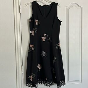 Black floral dress